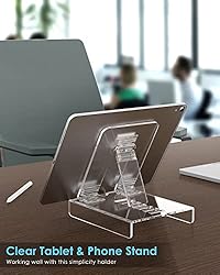 KTRIO Acrylic Tablet Stand for Desk Adjustable