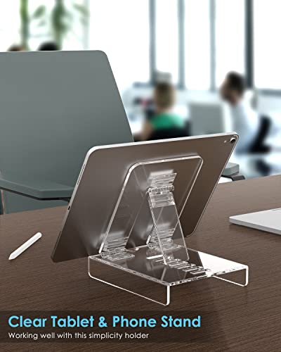 KTRIO Acrylic Tablet Stand for Desk Adjustable