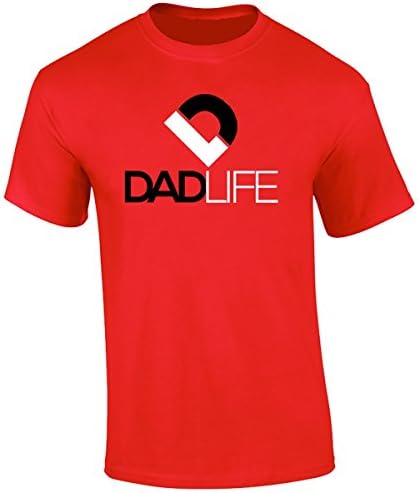 DadLife Brand Signature Shirt, Short Sleeve (M, Red)