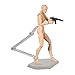Action Figure Model,Tulas Human Mannequin male/female Set with Model Gun and Sword, Different Gestures,Special Display Base, Suitable for Sketching, Painting, Drawing, Artist, Cartoon Figures Action.