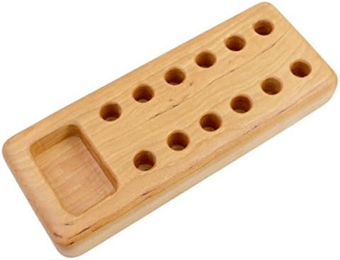 Cherry Wood Stick Crayon Holder, 12 hole