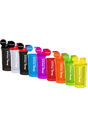 Body-Attack-Protein-Shaker-600-ml-Fassungsvermgen-Black