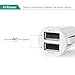 AUKEY Car Charger, Flush Fit Dual Ports & 4.8A Output for iPhone 7 / 6s / Plus, iPad Pro / Air 2 / mini, Samsung Galaxy Note8 / S8 / S8+ and More - White