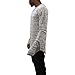 Daxin Mens Hipster T Shirt Hip Hop Basic Longline Crewneck Loose T-shirt Club Tee Tops