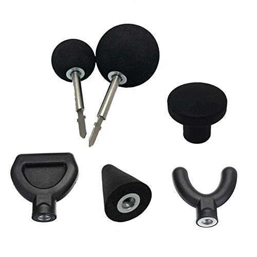 Personal Massage Tool, AROYEL 6Pcs Percussion Massage Tips with 2pcs Rod : Jigsaw Massage Adapter Attachment Worx (Includes : AROYEL Gift)