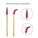 300 Pack Mascara Wands Bulk Disposable Eyelash Brushes for Extensions Upgrade Eye Lash Wand Makeup Tool Kit, Gold/Rose