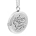 AromaRain Amazing Grace Essential Oil Diffuser Necklace Locket for Aromatherapy - 316L Surgical Stainless Steel with 5 Oil Pads