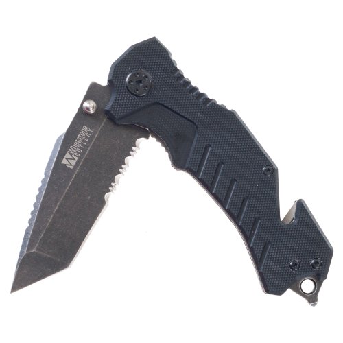 Whetstone Cutlery Stone Wash Tactical Rescue Pocket Knife - Thumbnail 2