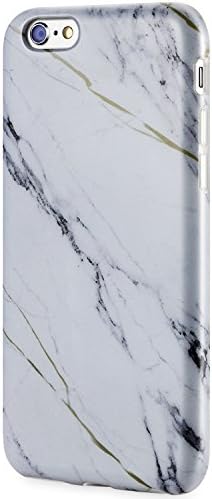 White iPhone 6 6s Plus Case Marble Design, KINFUTON IMD TPU Anti Scratch Sleek Soft TPU Gel Case Flexible Protective Cover Compatible with iPhone 6Plus/6sPlus 5.5"-Marble-K12