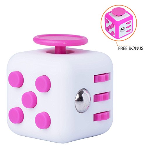 Fidget Cube Prime and Rubber Protective Cover - Relieve Stress, Anxiety, ADD, ADHD, Autism and Boredom for Work, School, Class - Focus Gift Toy for Children and Adults. Ship from Amazon Warehouse ONLY