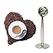 2 IN 1 Stainless Steel Coffee Measuring Scoop for Coffee (15 ml), Coffee & Tea Tools Measuring Tamping Scoop Coffee Tamper Silver