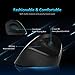 VicTsing 2.4G Wireless Vertical Mouse, Ergonomic Mouse, 6 Buttons with 3 Adjustable DPI Levels (800/1200/1600), Super Comfortable Hand-Feeling- Black
