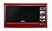 Bella 1000-Watt Family Sized Digital Microwave, 1.1 cu. ft, Metallic Red