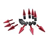 Spike Motorcycle Windscreen Bolts Windshield Screws Set Universal 10 Piece (Red)