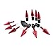 Spike Motorcycle Windscreen Bolts Windshield Screws Set Universal 10 Piece (Red)