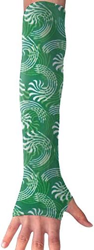 Christmas Candy Cane Swirls UV Protection Cooling Arm Sleeves For Men Women Sun Block Cooler Protective Sports Gloves Running Golf Cycling Basketball Driving Fishing 1 Pair Cover Sleeves