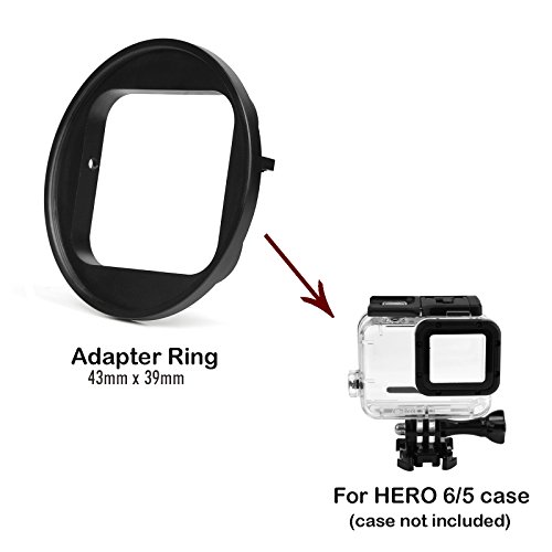 D&F 58MM Professional Photography UV Filter with Lens Cover and Adapter for Original Hero 5 / 6 Waterproof Case