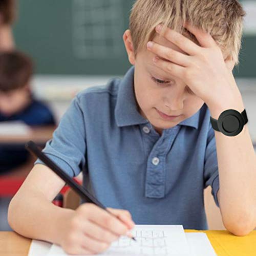 Zecuant Portable Adult Kid Silicone Liquid Wristband Hand Dіsреnsеr Hàndwàshing Gel - Squeeze Band for Travel, Sport, Outdoor - Unisex for Men and Women (Black)