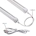 8Ft LED Shop Light, 72W, 7500LM, 6500K, T8 V-Shape Integrated Tube Light Fixture, Hight Output, Brighter White, LED Tube Light for Garage, Warehouse, Plug and Play (Pack of 5)