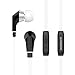 NoiseHush NX80 Earphones Premium Bass Stereo Headphones In-Ear with Tangle Free Cable Inline Microphone Earbuds - White/Black