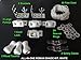 All-in-One Roman Shade Hardware KIT, in White (Cord Lock, Pulleys, Cord, Brackets, Cleats, Rings)