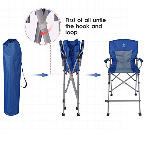 EVER ADVANCED Tall Directors Chair 31", Portable Folding Chair, Bar
