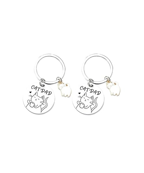 VGRDTW Cat Shopping Cart Token Keyring - Shopping Cart Coin Keyring UK | Shopping Cart Tokens | Supermarket Shopping Cart Coins | Reusable Pound Coin Replacement | Bag Hanging Accessories