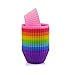 Mirenlife Silicone Cupcake Liners Reusable Silicone Baking Cups Nonstick Muffin Molds Easy Clean Silicone Muffin Liners, 24 Pieces in 8 Rainbow Colors