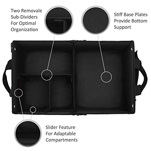 Autoark Multipurpose Car SUV Trunk Organizer,Durable Collapsible Adjustable Compartments Cargo Storage,AK-042 - Thumbnail 3