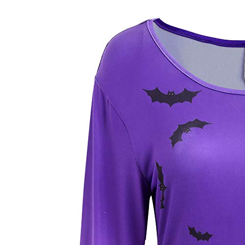 image for Clearance Halloween Dress, Forthery Women Pumpkin Skull Ghost Skater S