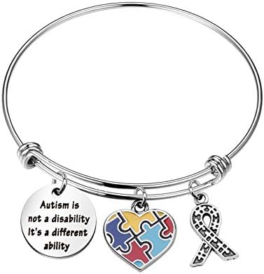 Ensianth Autism Awareness Bracelet Autism Puzzle Piece Jewelry Encouragement Gift For Autistic Buy Online At Best Price In Uae Amazon Ae