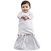 HALO 100% Cotton Sleepsack Swaddle, 3-Way Adjustable Wearable Blanket, TOG 1.5, Grey/Pin Dot, Small, 3-6 Months