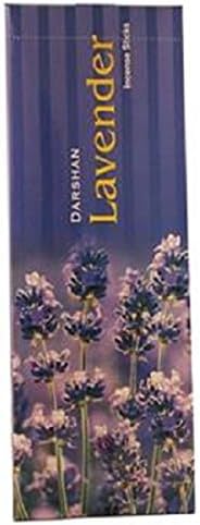 DarshanIncense Sticks Lavender, Count 6 (20Stick) - Air Freshener / Grab Varieties & Flavors
