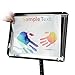 Adjustable Heavy Duty Pedestal Sign Holder - 8.5x11 Inch Vertical & Horizontal Poster Stand with Heavy Square Base for Display, Advertisement & Outdoor Signs