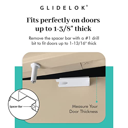 1 Pack GlideLok Child Safety Door Top Lock Made of Durable Metal (Not