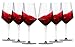 Miko Wine Glasses, Pure Lead Free Crystal, Wine Glass Set Of 6 (Cabernet)