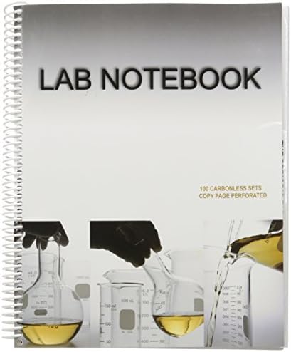 BARBAKAM Lab Notebook 100 Carbonless Pages Spiral Bound (Copy Page Perforated)