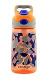 Contigo 14oz Autospout Striker Kids Water Bottle, Nectarine Camouflage Graphic