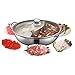 Yzakka Stainless Steel Shabu Shabu Hot Pot Pot with Divider for Induction Cooktop Gas Stove (30cm, With Cover)