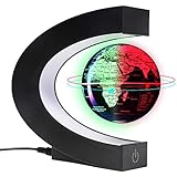 Magnetic levitation Globe 3â€œWorld map for Kids Learning,Cool chromotropic Floating Globe Lamps Birthday Gifts for Men Office Decor/Mens Room Table Decor/Halloween Kitchen or Mens Room/Shelf Decor