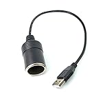 ARECORD USB A Male to 5V Car Cigarette Lighter Socket Female Converter - Best Parking Monitoring Installation for Car Dash Cam