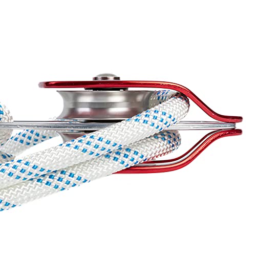 Twin Sheave Block and Tackle 1/2Inch 200Ft Twin Sheave Block with Braid