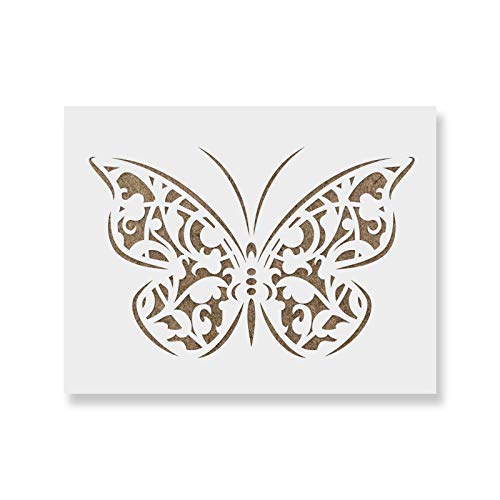 Butterfly Gothic Stencil Template for Walls and Crafts - Reusable Stencils for Painting in Small & Large Sizes