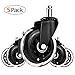 Mvpower Office Chair Caster Wheels, 5 Pack Desk Chair Wheels 3 Inch Stem Caster Chair Wheel Replacement with Universal Standard Rubber Wheel Casters for Office Chair Smoothly & Quietly Universal Fit