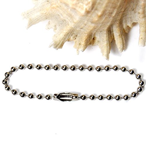 100pcs 100mm Metal Ball Chains with Connectors Nickel Plated Fit For Keyring Pendant Jewelry Making FLQ058-10