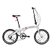 Murtisol Folding Bike 20’’ Hybrid Bicycle Reinforced Frame Commuter Bike with 6 Speeds Derailleur, Durable Frame, Adjustable Seat, White