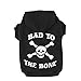 EXPAWLORER Dog Hoodie Sweater - Bad to The Bone Dog Sweatshirt Skeleton Costume, Warm Fleece Lined Pet Clothes with Leash Hole, Fall Winter Cozy Soft Pet Outfit Coat for Small Dogs Cat Puppy, S
