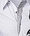 Jeansian Men's Slim Fit Long Sleeves Casual Shirts Z001 White M