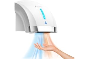 modunful Hand Dryers for Bathrooms Commercial, Electric Hand Dryer Touchless, Extra Quiet Low Noise(40db), Wall Mounted Type(1600W) (White)