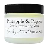 Pineapple and Papaya Organic Gentle Exfoliating Enzyme Facial Mask with Chamomile and Comfrey for All Skin Types 2.3 oz